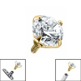 Titanium Claw Set Jewel for Internal Thread shafts in 1.6mm. Also fits Dermal Anchor - SKU 75154