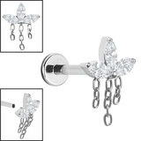 Titanium Internally Threaded Labrets 1.2mm - Titanium Yuzuru - SKU 75162