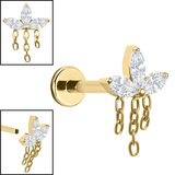 Titanium Internally Threaded Labrets 1.2mm - Titanium Yuzuru - SKU 75175