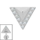 Titanium Internal Jewelled Sankaku - SKU 75197