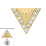 Titanium Internal Jewelled Sankaku - SKU 75198