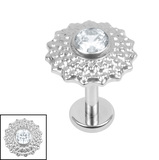 Titanium Internally Threaded Labrets 1.2mm - Titanium Asia Sunbeam - SKU 75240