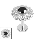 Titanium Internally Threaded Labrets 1.2mm - Titanium Asia Sunbeam - SKU 75254