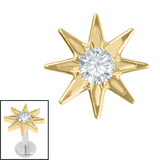 Titanium Internal Jewelled Wish Upon A Star - SKU 75330