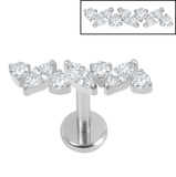 Titanium Internally Threaded Labrets 1.2mm - Titanium Ostara - SKU 75353