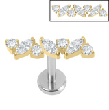 Titanium Internally Threaded Labrets 1.2mm - Titanium Ostara - SKU 75359