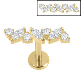 Titanium Internally Threaded Labrets 1.2mm - Titanium Ostara - SKU 75365