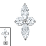 Titanium Internal Arya Marquise  - SKU 75455