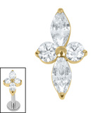 Titanium Internal Arya Marquise  - SKU 75456