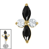 Titanium Internal Arya Marquise  - SKU 75458