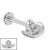 Titanium Internally Threaded Labrets 1.2mm - Titanium Cowboy Hat - SKU 75548