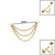 Titanium Piercing Triple Connector Chains - SKU 75575