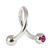 Steel Double Jewelled Spiral 1.2mm 1.2 / 8 / Fuchsia - alternative image