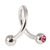 Steel Double Jewelled Spiral 1.2mm 1.2 / 8 / Pink - alternative image