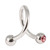 Steel Double Jewelled Spiral 1.2mm 1.2 / 8 / Light Pink - alternative image