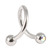 Steel Double Jewelled Spiral 1.2mm 1.2 / 10 / Crystal AB - alternative image