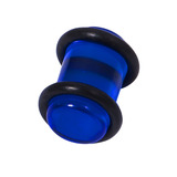 Acrylic Plug 1.6-10mm 10mm, Blue