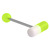 Acrylic Pill Tongue Barbell 1.6mm 16mm / Green (one bar only) - alternative image