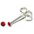 Silver Crystal Studs ST1 - ST2 - ST3 - ST8 - ST9 ST1, 1.5mm, 1 Pair Red - alternative image
