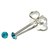 Silver Crystal Studs ST1 - ST2 - ST3 - ST8 - ST9 ST1, 1.5mm, 1 Pair Turquoise - alternative image