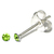 Silver Crystal Studs ST1 - ST2 - ST3 - ST8 - ST9 ST2, 2mm, 1 Pair Light Green - alternative image