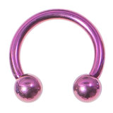 Titanium Circular Barbells (CBB) (Horseshoes) 1.2mm 1.6mm 1.6mm, 8mm, (4mm), Purple