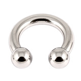 Steel Circular Barbell (CBB) 2.4mm Large Gauge 2.4mm, 14mm, 6mm, External Thread(Standard)
