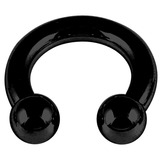 Black Steel Circular Barbell (CBB) (Large Gauge) 3.0mm, 14mm (Internal Thread), 6mm