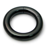 Black Steel Smooth Segment Rings 2.4mm, 10mm