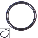 Black Steel Smooth Segment Rings - SKU 8262