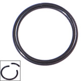 Black Steel Smooth Segment Rings 1.6mm, 8mm