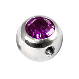 Steel Side-threaded Jewelled Balls 1.6x5mm - SKU 8309