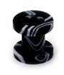 Acrylic Marble Screw Flesh Tunnel 6 / black