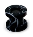 Acrylic Marble Screw Flesh Tunnel 8 / black