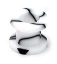 Acrylic Marble Screw Flesh Tunnel 8 / white