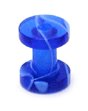 Acrylic Marble Screw Flesh Tunnel 4 / uv blue