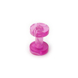 Acrylic Marble Screw Flesh Tunnel 3 / uv purple