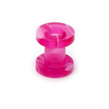 Acrylic Marble Screw Flesh Tunnel 5 / uv purple