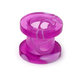 Acrylic Marble Screw Flesh Tunnel 8 / uv purple