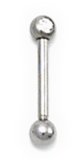 Steel Micro Barbell with Side Threaded Jewelled Ball clear / 8