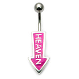 Belly Bar - Heaven (BG15) 1.6mm, 10mm(most popular size), Pink