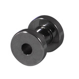 Black Steel Screw Flesh Tunnel - SKU 8751