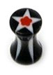 Acrylic Glitter Star Plug 3 / black