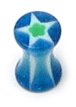 Acrylic Glitter Star Plug 4 / uv blue