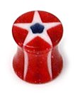 Acrylic Glitter Star Plug 6 / uv red
