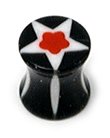 Acrylic Glitter Star Plug 8 / black