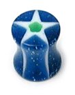 Acrylic Glitter Star Plug 8 / uv blue