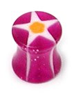 Acrylic Glitter Star Plug 8 / uv purple