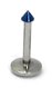 Steel Internally Threaded Labrets 1.2mm 1.2mm, 10mm, 2mm Anodized Blue Steel Cone