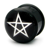 Acrylic Logo Plugs 6-14mm 12mm, Pentagram